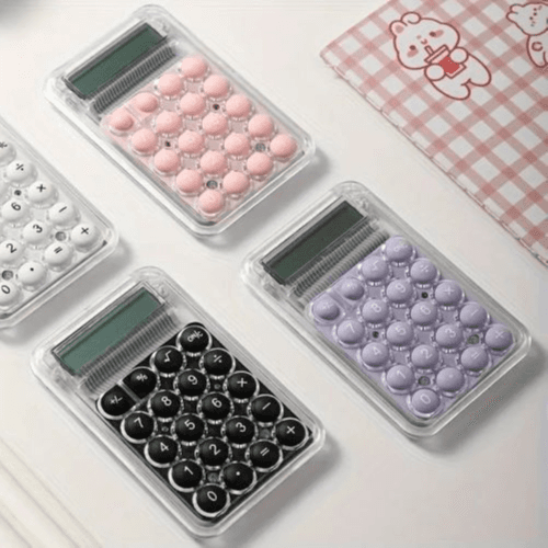 Mini Cute Calculator 6-color Pocket Calculator 8-digit (Purple)