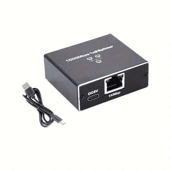 Internet Splitter Adapter 1 To 2 1000Mbps (RJ45)