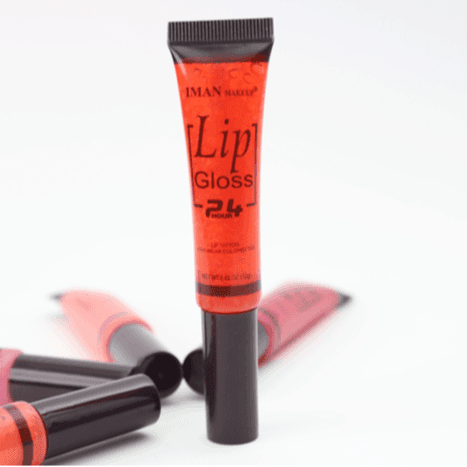 IMAN MAKEUP LIP GLOSS 24 HOURS-Bright Orange Red