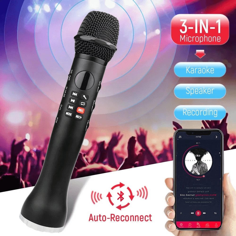Microphone for Party (BT, TF Card, AUX, Recording) Hoco DBK2