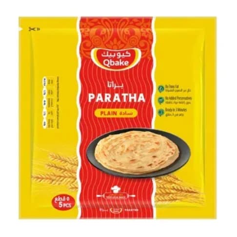 Qbake Frozen Paratha 5 Pcs 400 Gm