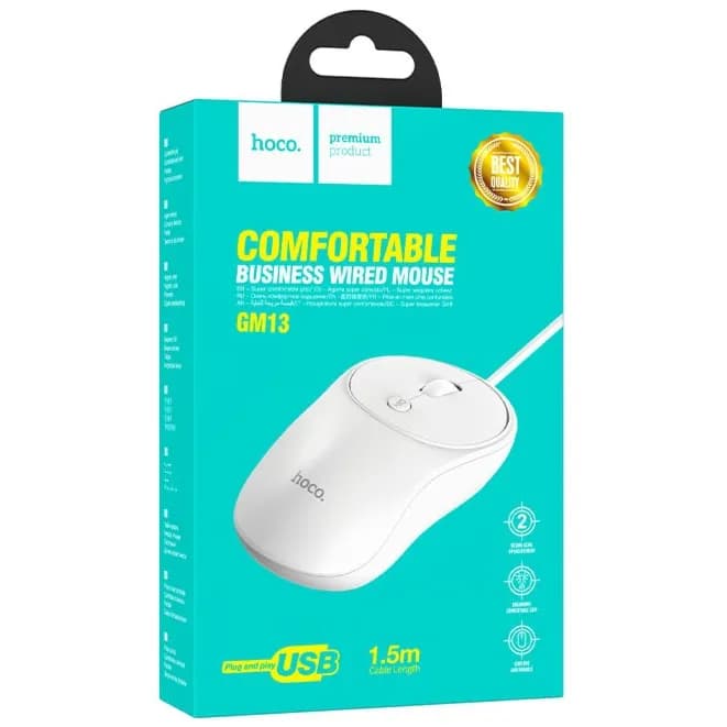 Wired mouse USB 1.5m cable - Hoco GM13