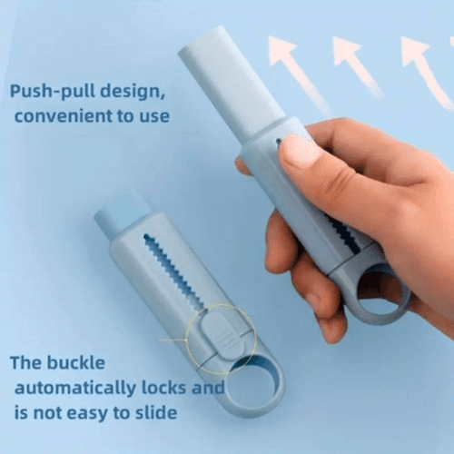 4pcs/pack Push-pull Erasers Retractable Eraser (Blue)