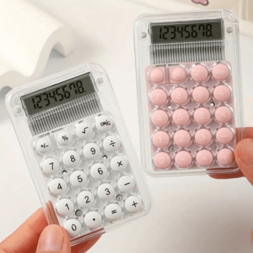 Mini Cute Calculator 6-color Pocket Calculator 8-digit (Purple)