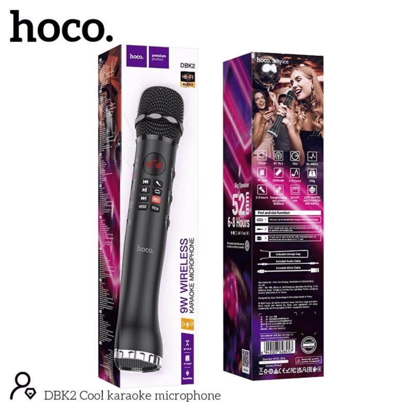 Microphone for Party (BT, TF Card, AUX, Recording) Hoco DBK2