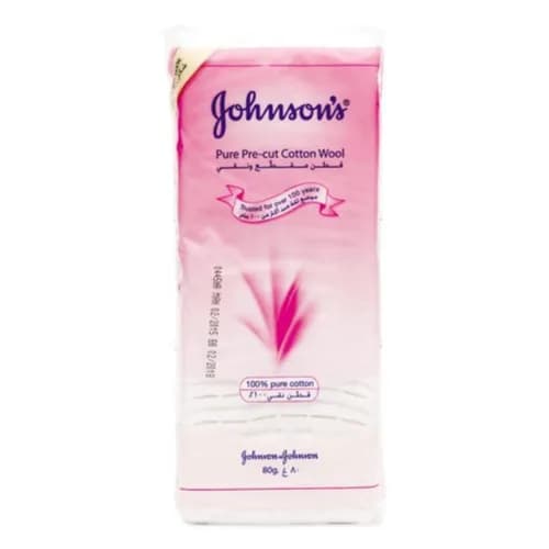 Johnson's Pure Pre-Cut Cotton Wool 80g