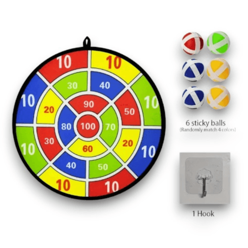 6pcs Sticky Ball Dart Plate Set