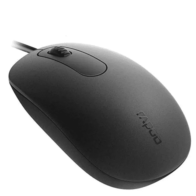 Rapoo N200 Wired Optical Mouse Black