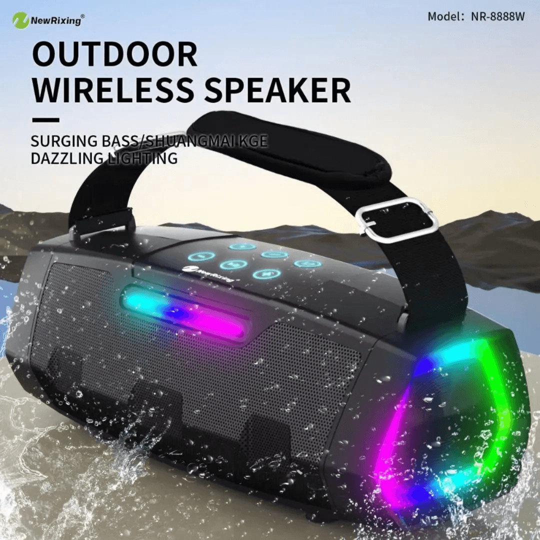 NewRixing Wireless speaker & karaoke Microphone soundbar dj sound box NR-8888W