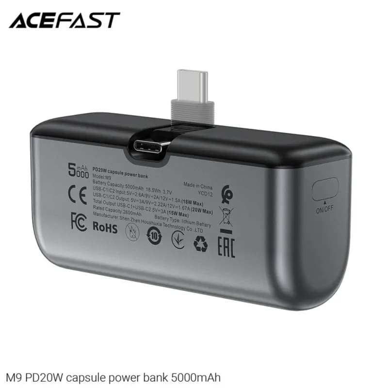 Acefast M9 fast charge power bank PD20W 5000mAh (USB-C)