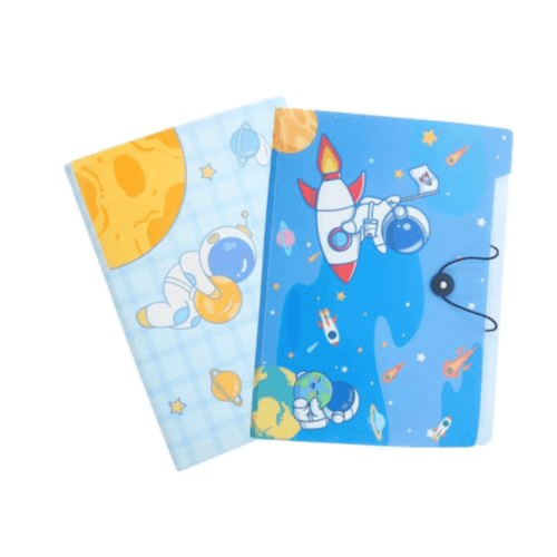 1pc A4 Organizer Folder With 8 Pockets (Light Blue)