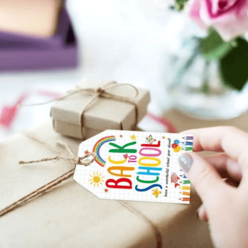 50-Pack Back to School Gift Tags with Twine