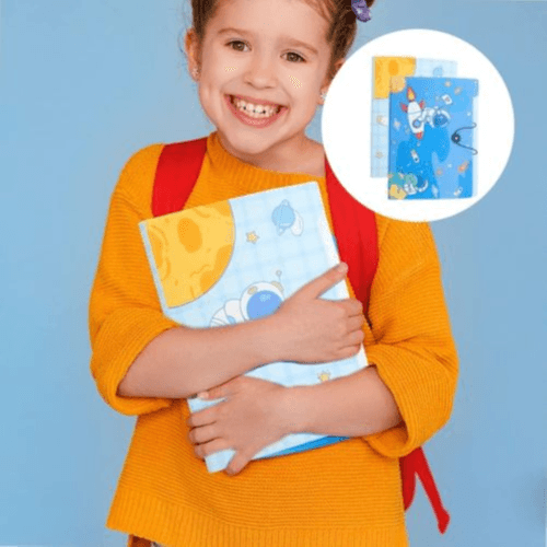 1pc A4 Organizer Folder With 8 Pockets (Light Blue)