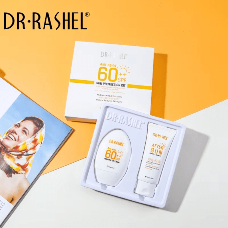 مجموعة دكتور راشيل المضادة للشيخوخة بعامل حماية من الشمس 60++ SPF - مجموعة من قطعتين