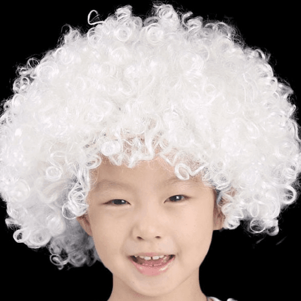 White Afro Wig