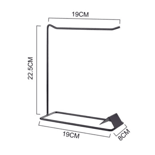 1Rack Desktop Jewelry Hanging Holder (Black)
