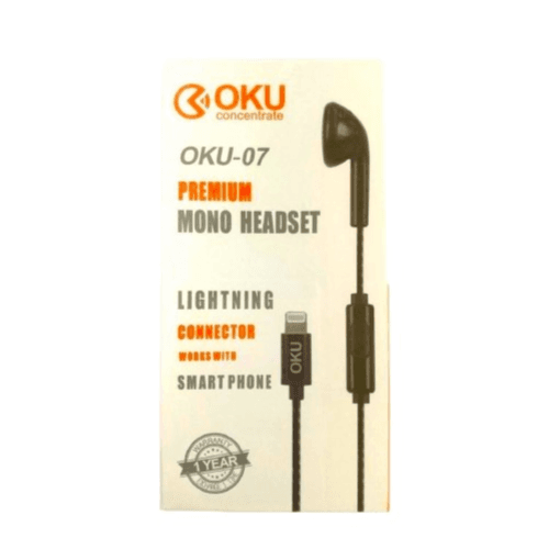 OKU - Premium Mono Headset Lighning Connector (OKU-07)