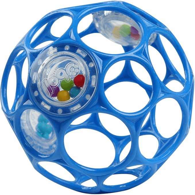 Bright Starts Oball Easy-Grasp Rattle - Blue