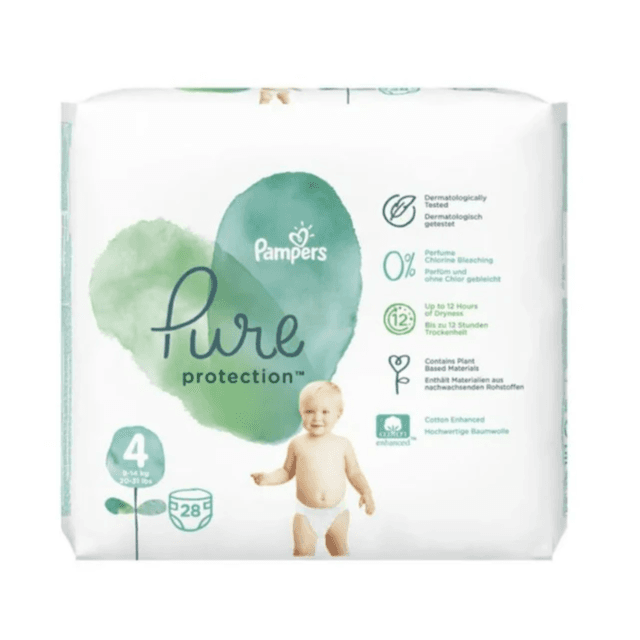Pampers Pure S4 Baby Diaper 28 Pc