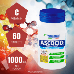 Volchem Ascocid vitamin C 1000mg Antioxidant sugar free 60 tablets