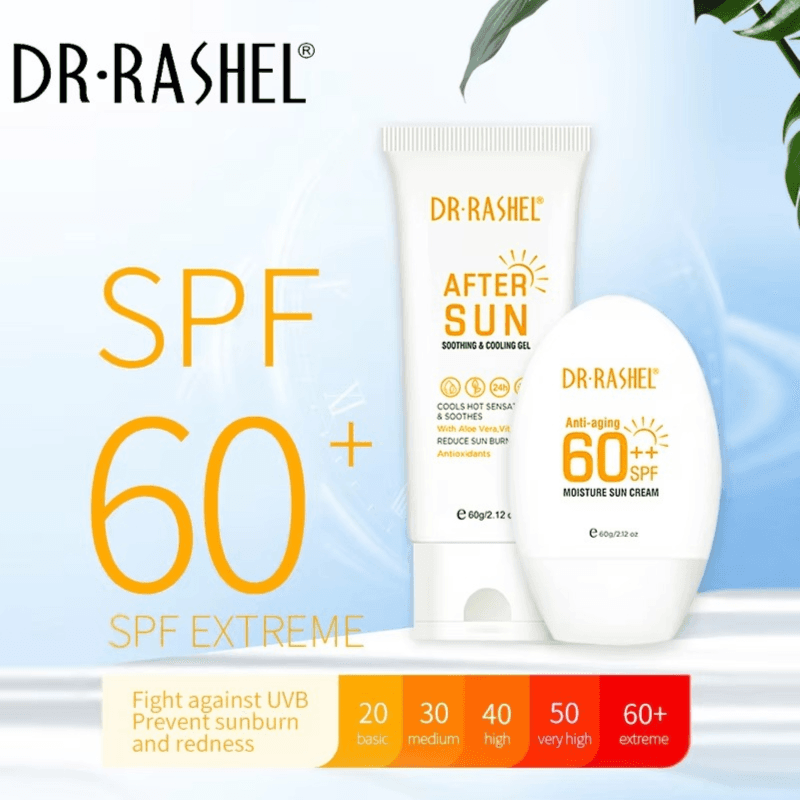 مجموعة دكتور راشيل المضادة للشيخوخة بعامل حماية من الشمس 60++ SPF - مجموعة من قطعتين