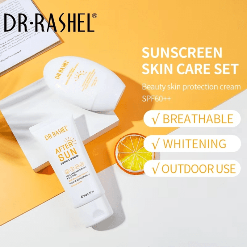 مجموعة دكتور راشيل المضادة للشيخوخة بعامل حماية من الشمس 60++ SPF - مجموعة من قطعتين