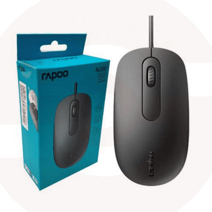 Rapoo N200 Wired Optical Mouse Black