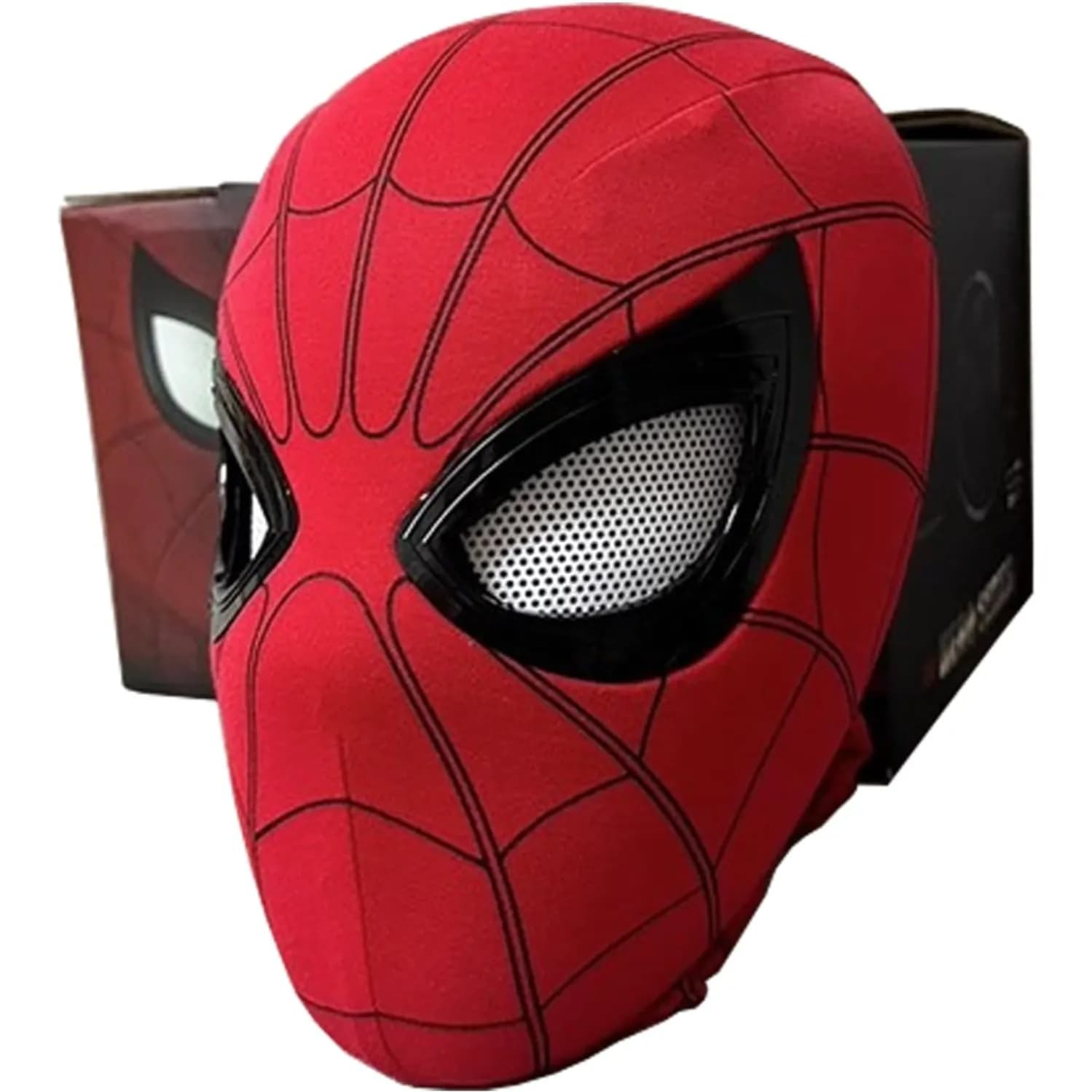 Spider Hero Mask, controlling mechanical blinking, realistic spider superhero mask cosplay