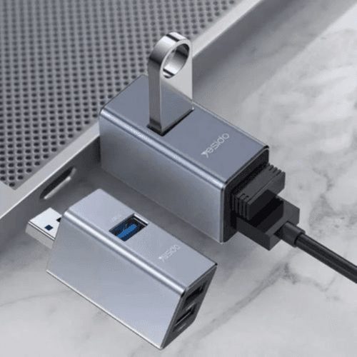 YESIDO - HUBADAPTER USB 3 (HB14) (Grey)