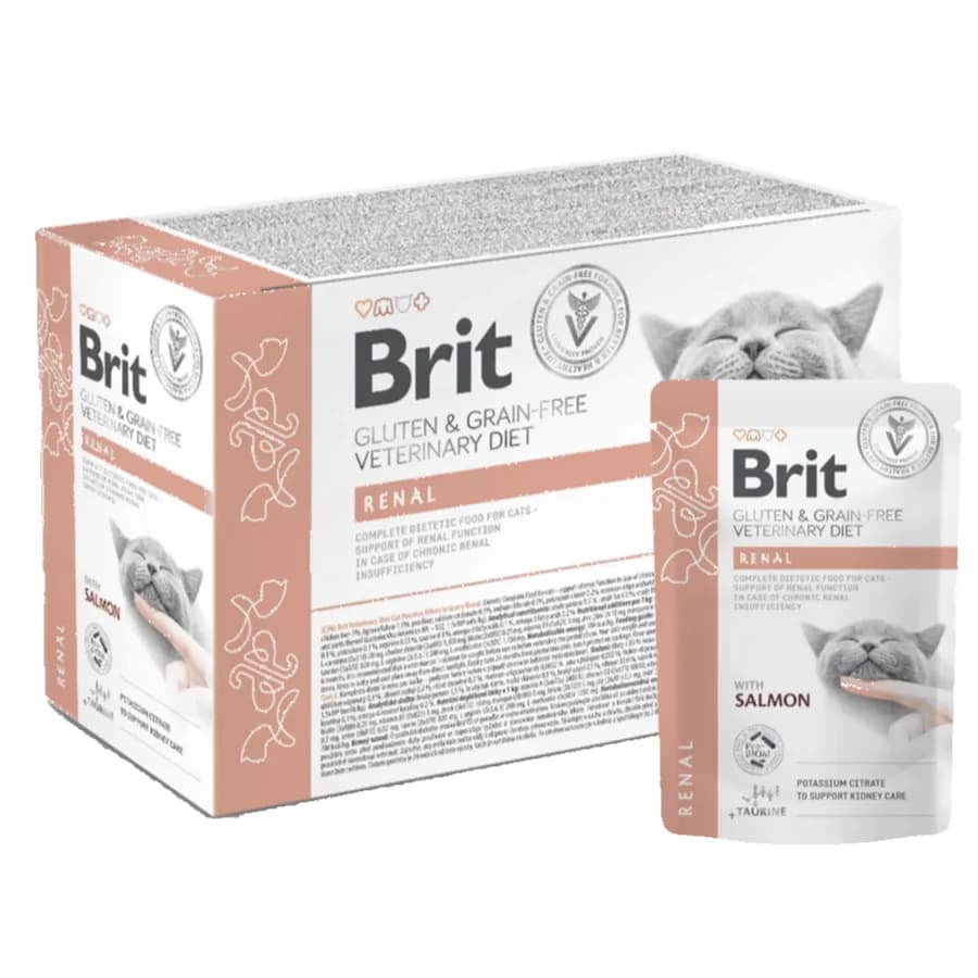 Brit Grain & Gluten-Free VD Cat Pouch fillets in Gravy Renal 12 x 85 g