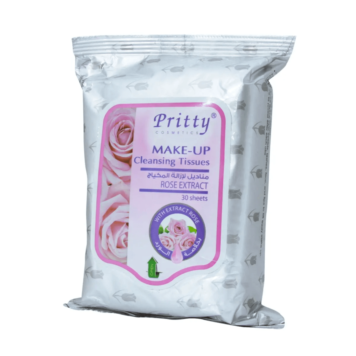Pritty Make-up cleansing tissues with Rose extract 30pcs