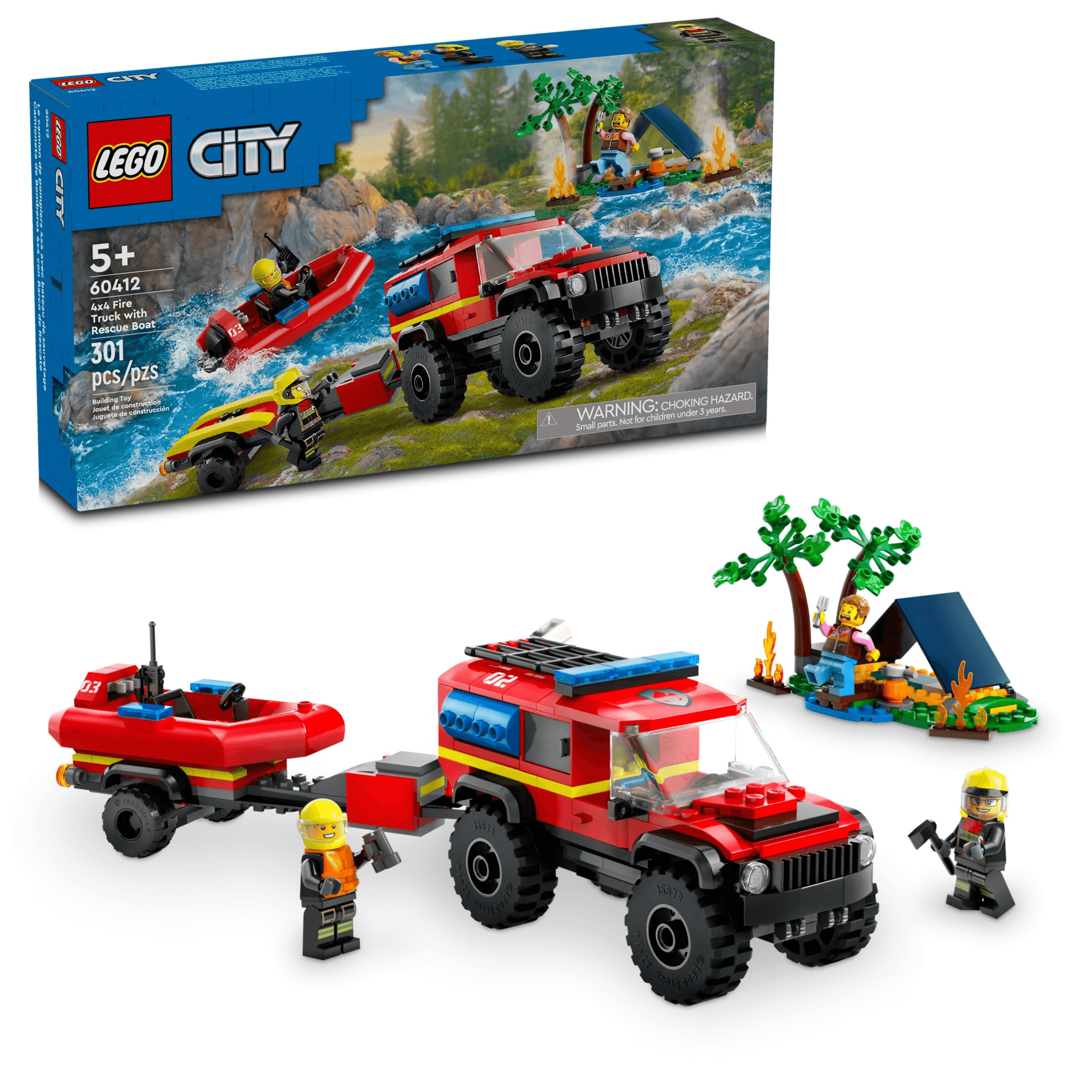 Lego 60412 4X4 Fire Truck With Rescue B..