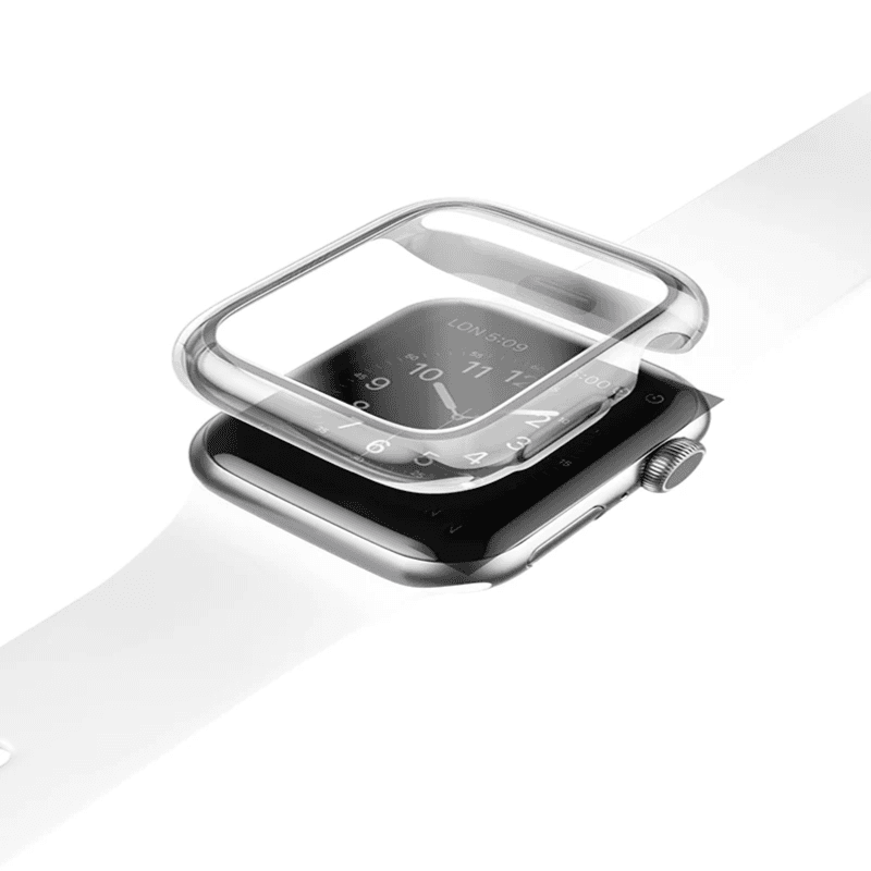حافظة Uniq Garde Hybrid Apple Watch Series 4 مع حماية الشاشة (44 مم) - دخاني