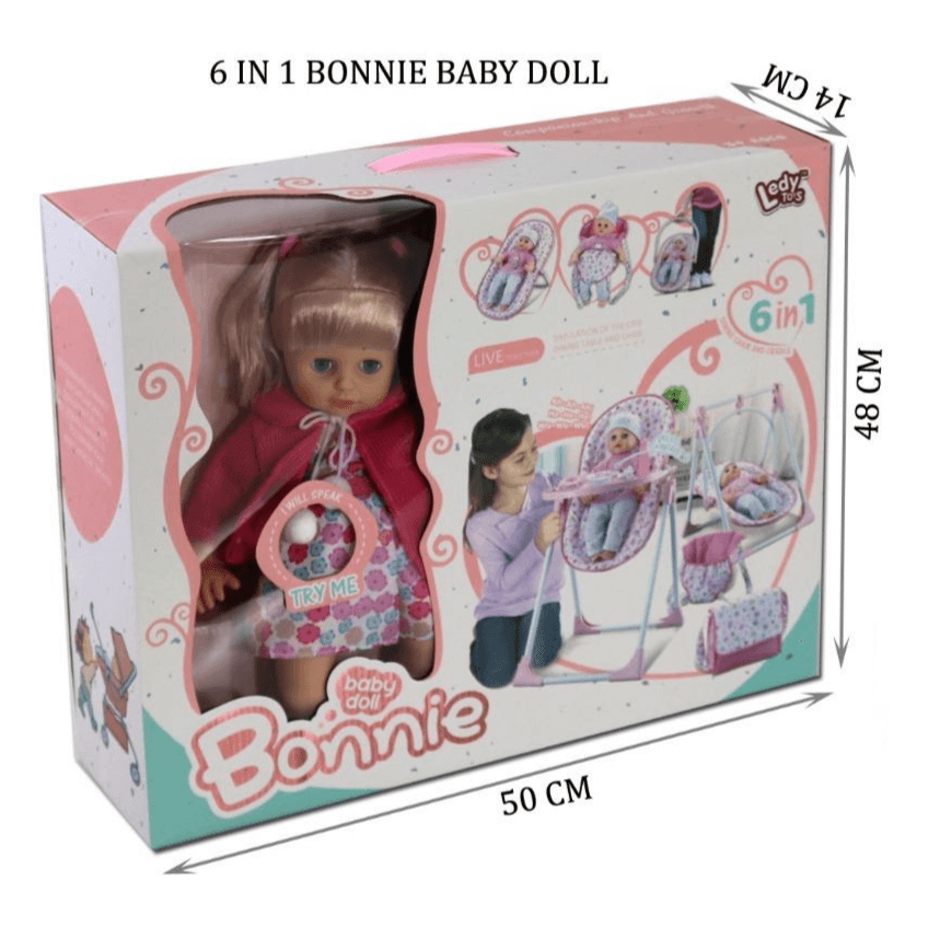 6in1 Bonnie talking Baby Doll - LD69003F