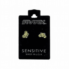Studex Sensitive Fashion ButterFly Aug Peridot S2008STX Gold plated earrings