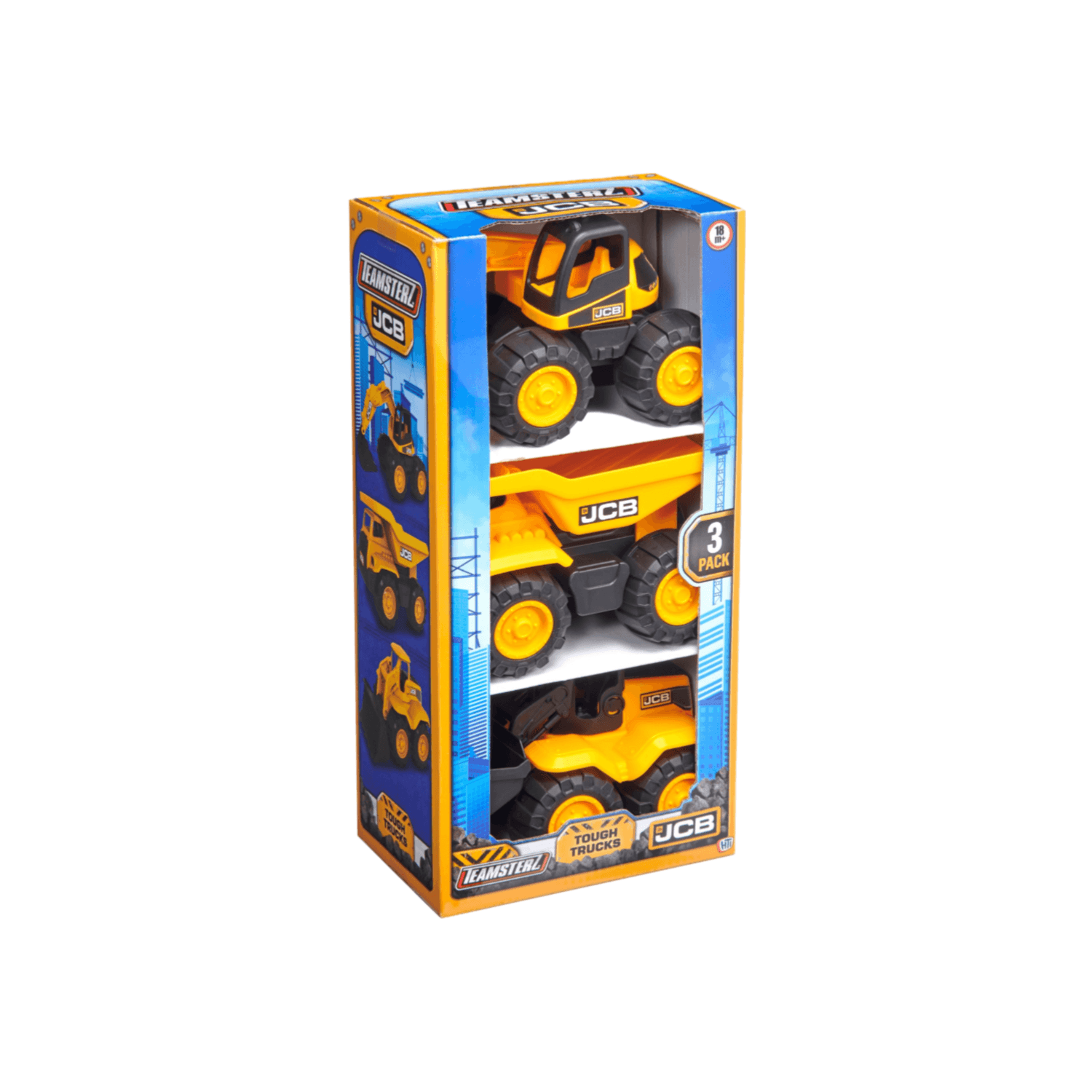شاحنات Teamsterz Jcb مقاس 7 بوصات 3 قطع