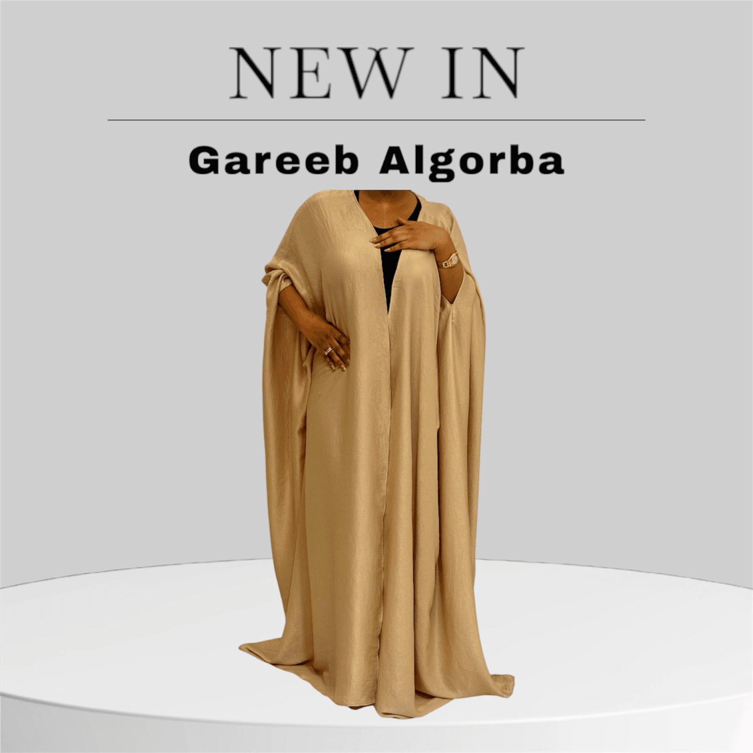 Sand Beige Elegant Abaya