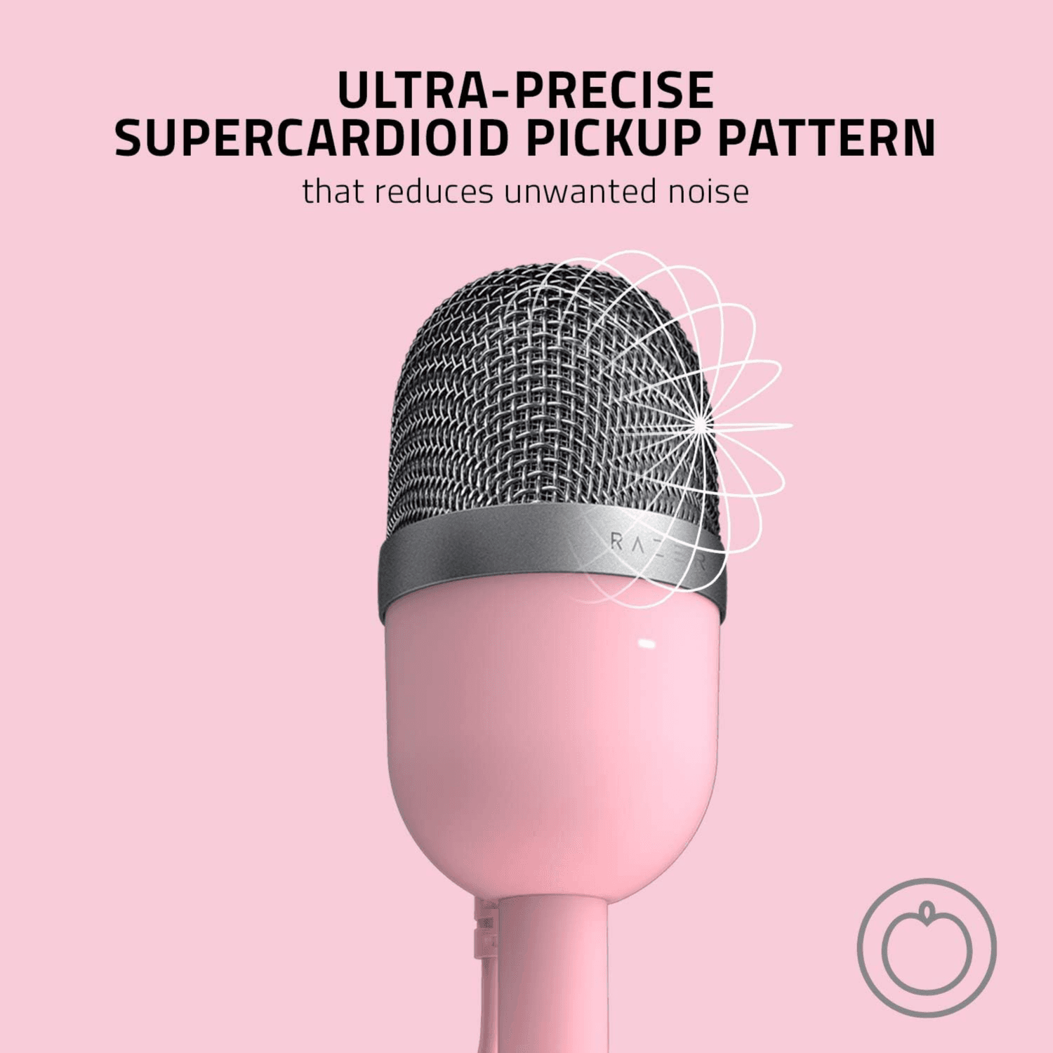 Razer Seiren Mini Quartz. Ultra-compact Condenser Microphone-Quartz Pink-RZ19-03450200-R3M1