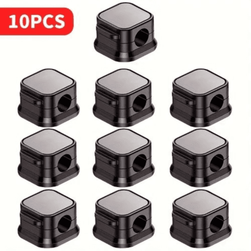 10-Pack Magnetic Cable Clips Organizer Set (Black)