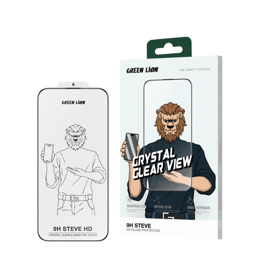 Green lion clear protection iphone 16pro