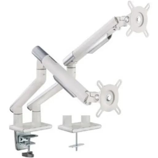 GadgetsON GGO-2014 Premium Slim Aluminum Dual Monitor Arm, 17″ – 32″, Each Arm Up To 9 KG – White