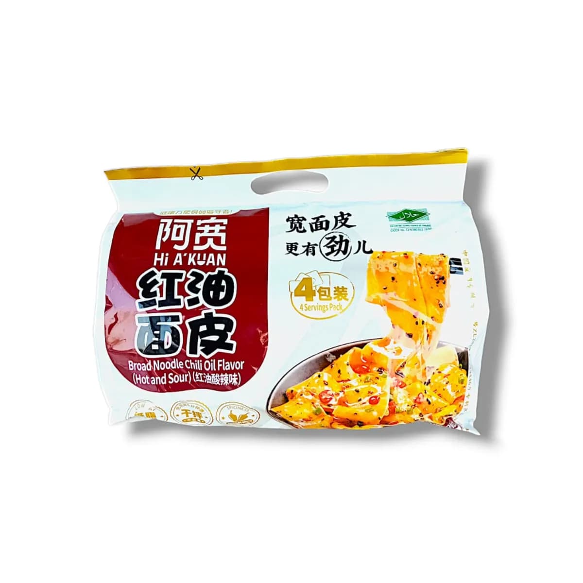 Broad Noodle Chili Oil Flavor Hot & Sour 115g*4