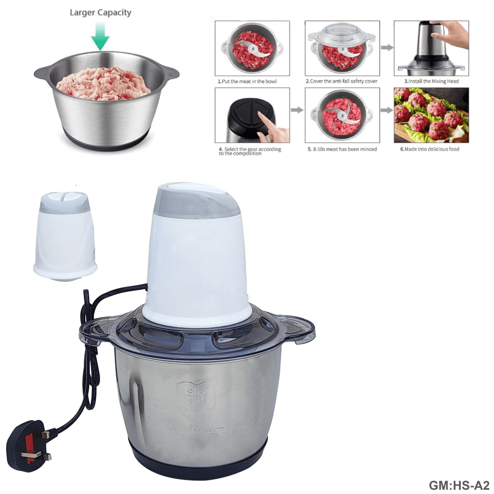 Multi-Functional Electric Food Chopper, Meat Grinders"Hs-A2"