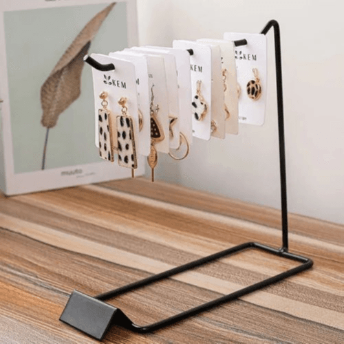 1Rack Desktop Jewelry Hanging Holder (Black)