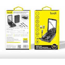 Budi - 10000mAh 12 in 1 Multi-Functional Fast Charging Power Bank Box - PB515KB