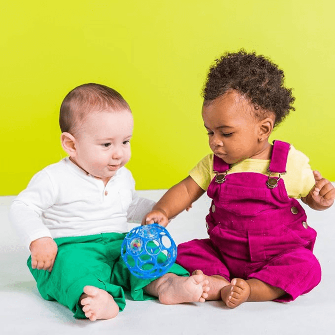 Bright Starts Oball Easy-Grasp Rattle - Blue