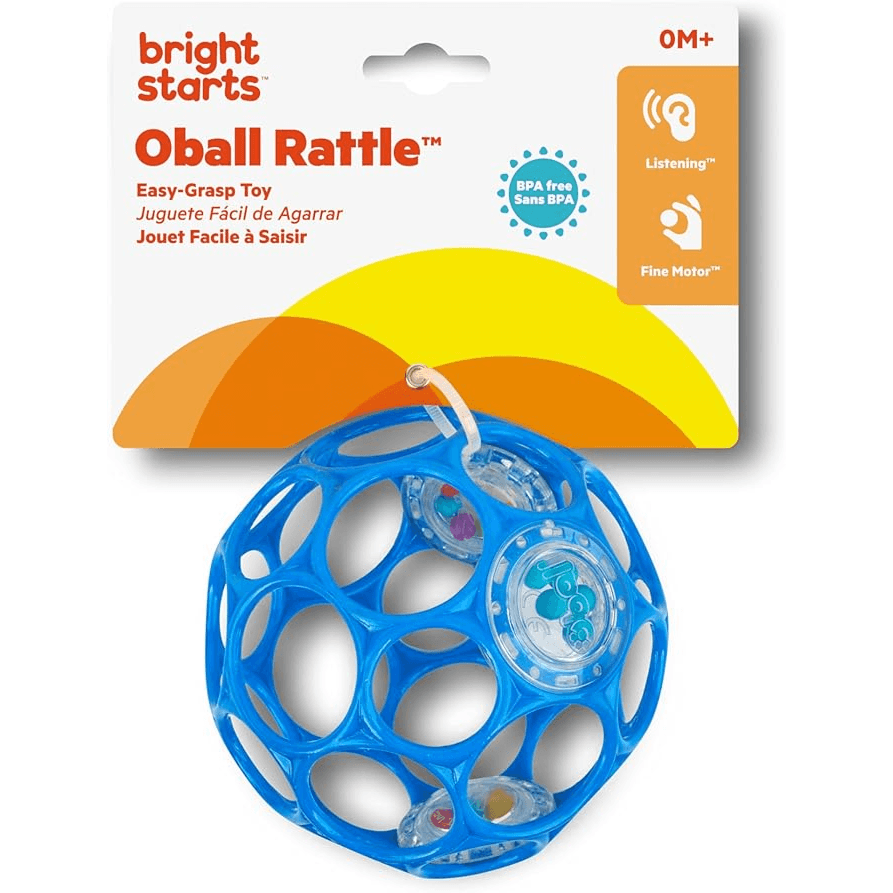 Bright Starts Oball Easy-Grasp Rattle - Blue