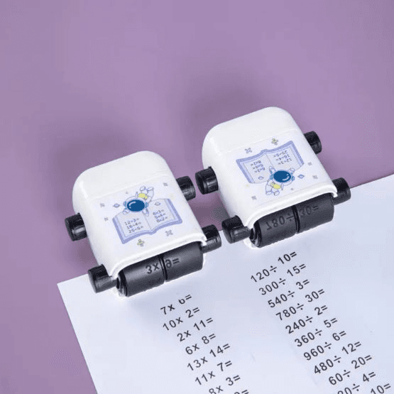 Multiplication And Division Arithmetic Stamp Roller Stamp (White)