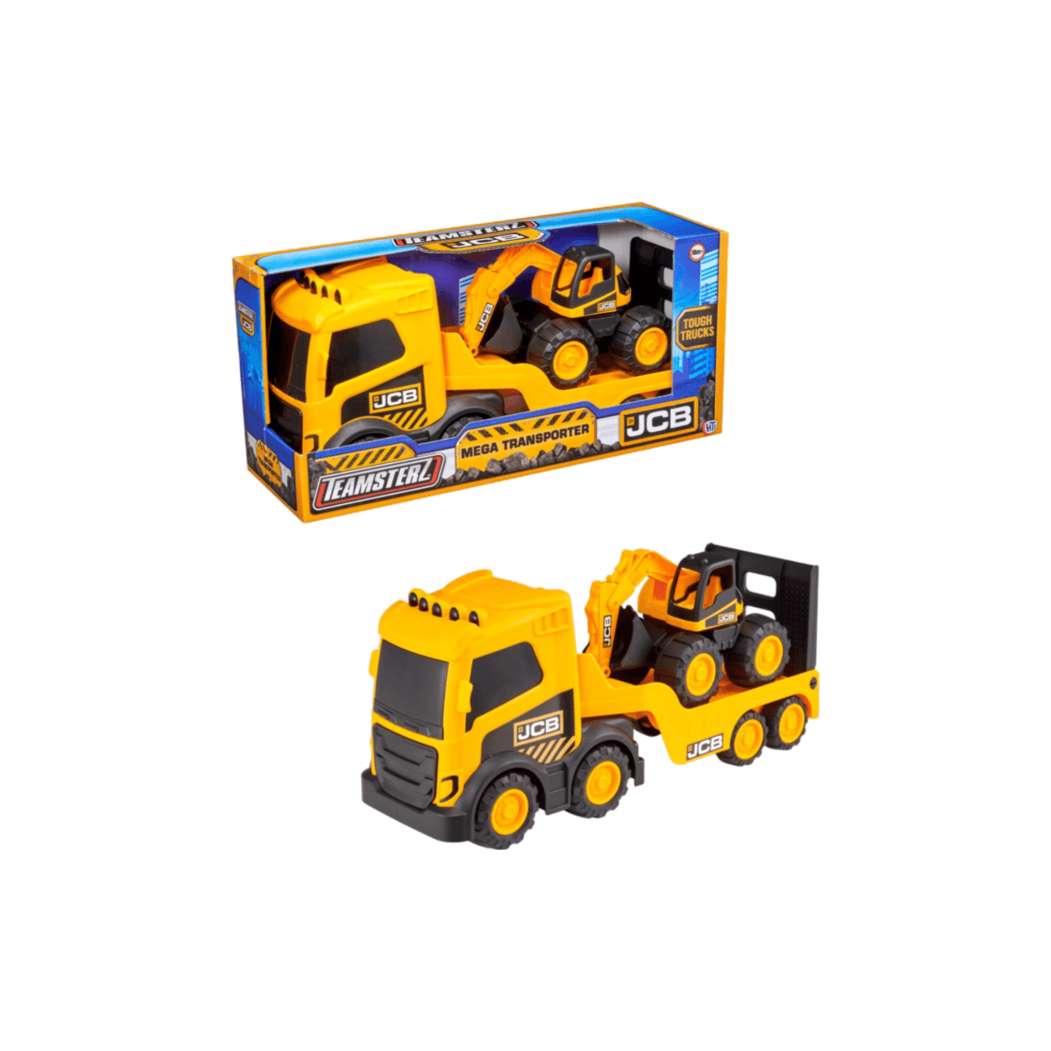 تيمسترز Jcb ميجا ترانسب مع حفارة