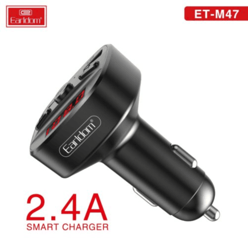 إيرلدوم سيارة MP3 باللون الأسود + شاحن وجهاز إرسال FM M47 2.4A